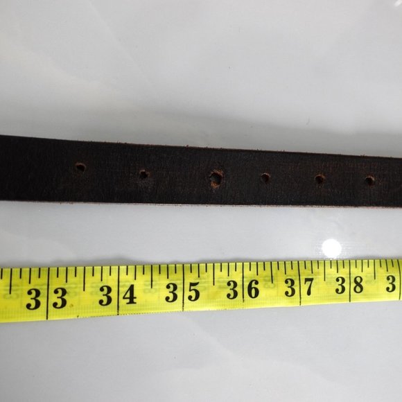 M&S Belt Black Leather Buckle‎ 36 Solid Classic Dress Basic Formal Adult - Picture 9 of 11